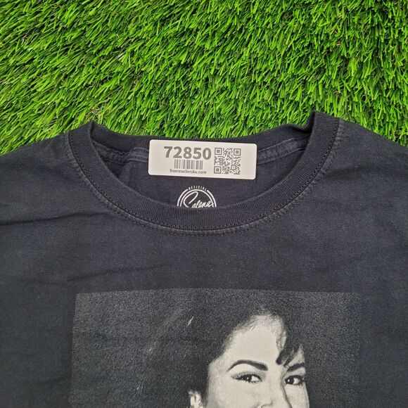 Selena Portrait Shirt Womens XS 17x16 Black - Picture 8 of 12